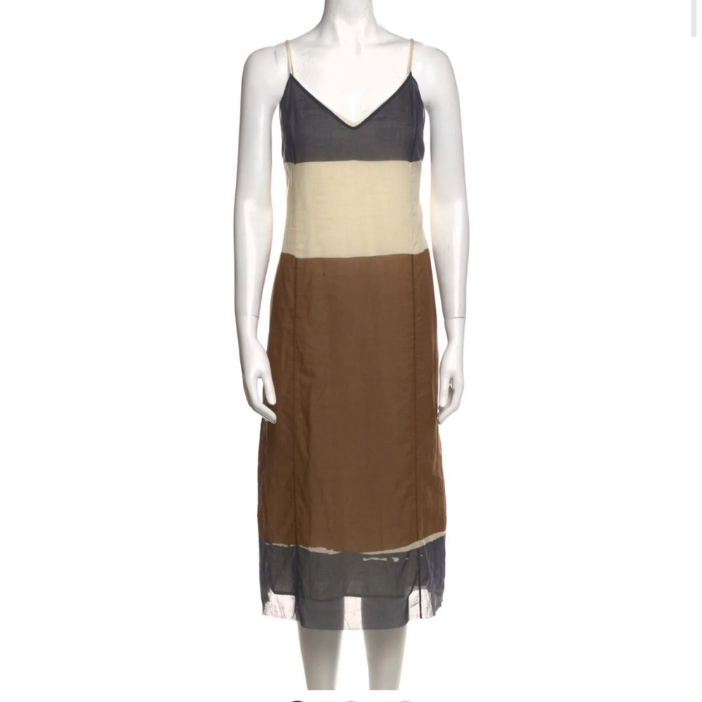 The Row Colorblock Midi Layered Breezy Dress size M/6
